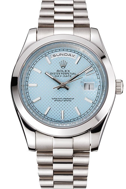 Aaa replica watch Case Steel Day Ice And Bracelet Date Blue Rolex 40 Stainless Dial 0727